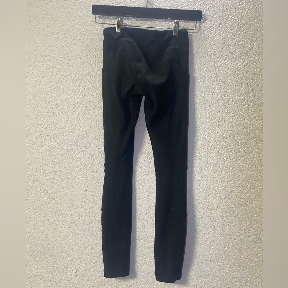 Athleta Girl Black and  Heather Gray Leggings high rise L/12 - Picture 4 of 11